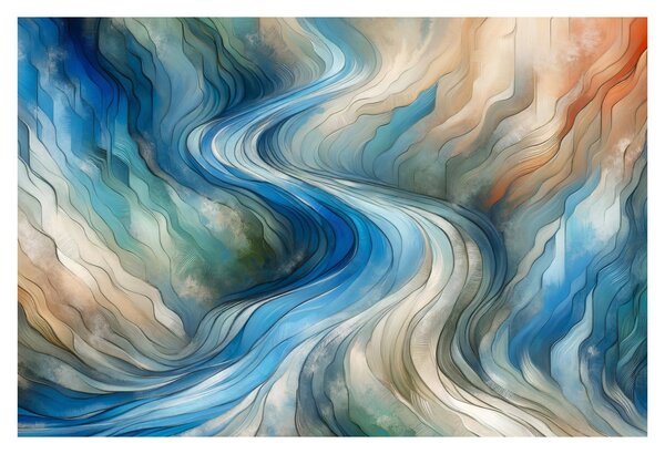 Kép - Absztrakt áramlat (90x60 cm)