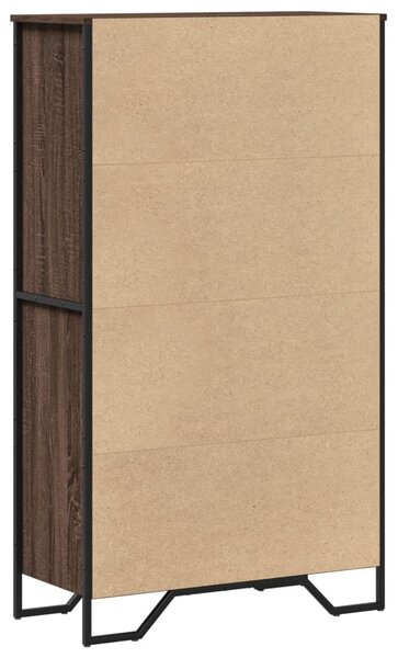 Barna tölgy színű szerelt fa magasszekrény 79,5x35,5x137,5 cm