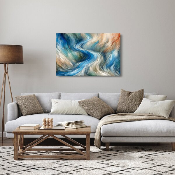 Kép - Absztrakt áramlat (90x60 cm)