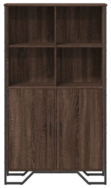 Barna tölgy színű szerelt fa magasszekrény 79,5x35,5x137,5 cm