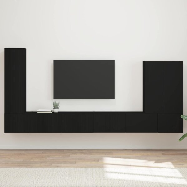VidaXL TV falit kabinet szett 6 db Fekete