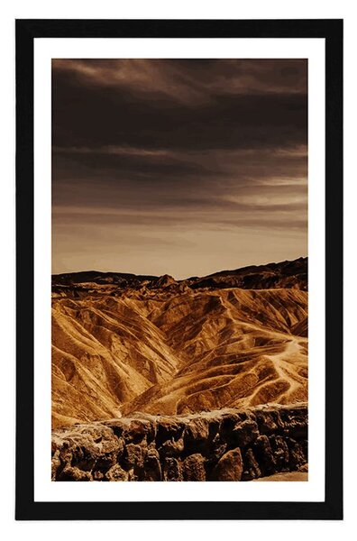 Poszter paszportuval Death Valley Nemzeti Park Amerikában