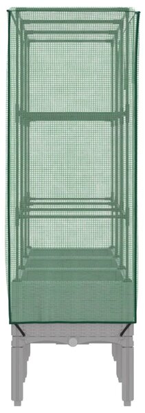 Rattan megjelenésű magaságyás melegháztakaróval 120x40x140 cm