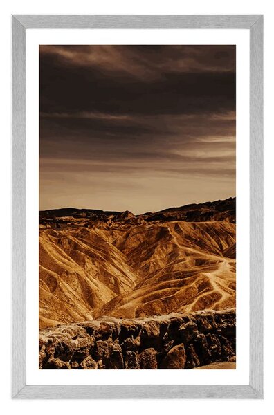 Poszter paszportuval Death Valley Nemzeti Park Amerikában