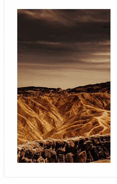 Poszter paszportuval Death Valley Nemzeti Park Amerikában