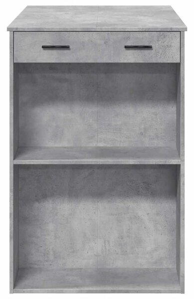 Betonszürke szerelt fa bárasztal 102 x 70 x 103,5 cm