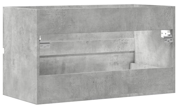 Betonszürke szerelt fa függő fürdőszobaszekrény 80x38,5x45 cm