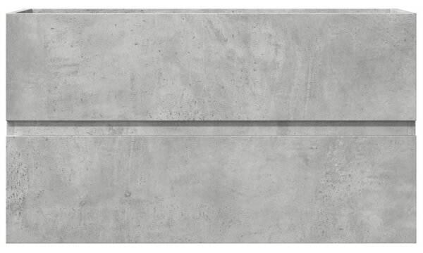 Betonszürke szerelt fa függő fürdőszobaszekrény 80x38,5x45 cm