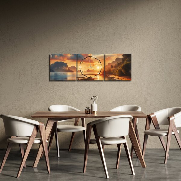 Kép - Kilátás a partról (órával) (90x30 cm)
