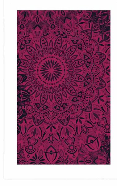 Poszter paszportuval stílusos Mandala