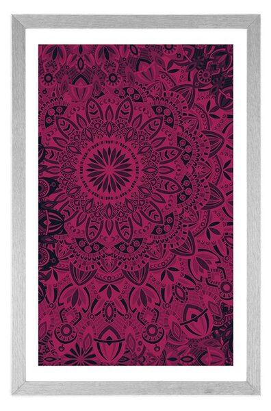 Poszter paszportuval stílusos Mandala