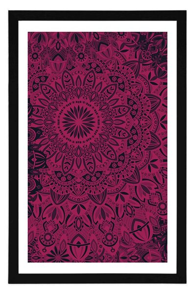 Poszter paszportuval stílusos Mandala