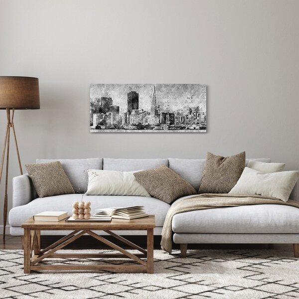 Kép - Kávé művészeti város (120x50 cm)