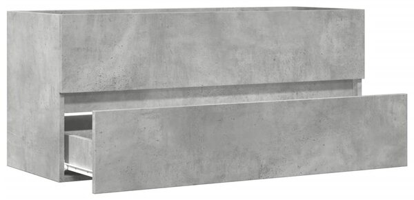 Betonszürke szerelt fa mosdószekrény 100 x 38,5 x 45 cm