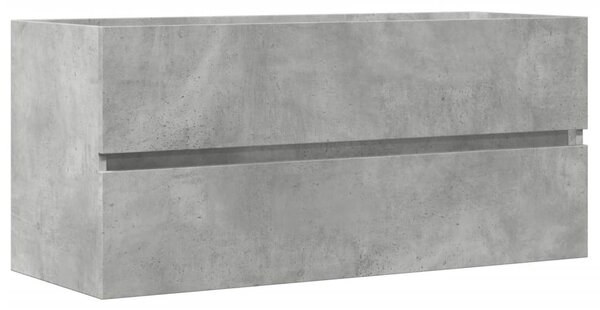 Betonszürke szerelt fa mosdószekrény 100 x 38,5 x 45 cm