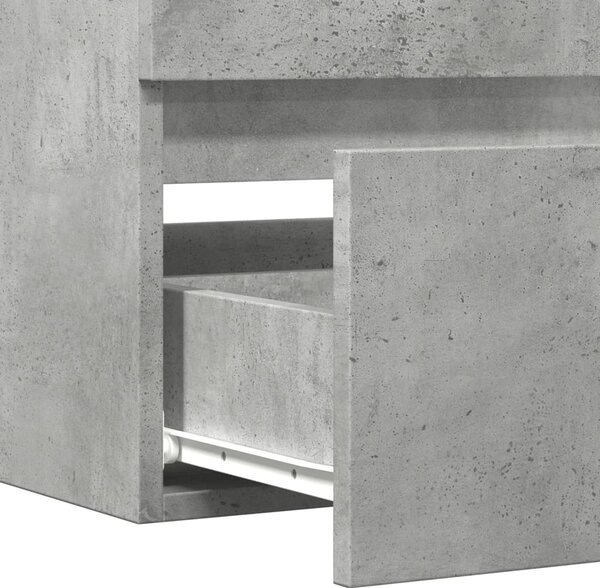 Betonszürke szerelt fa mosdószekrény 100 x 38,5 x 45 cm