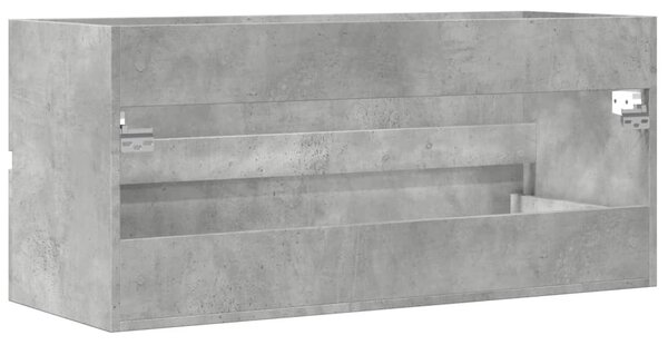 Betonszürke szerelt fa mosdószekrény 100 x 38,5 x 45 cm