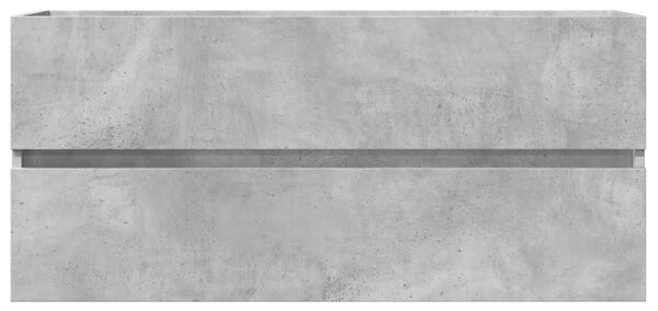 Betonszürke szerelt fa mosdószekrény 100 x 38,5 x 45 cm