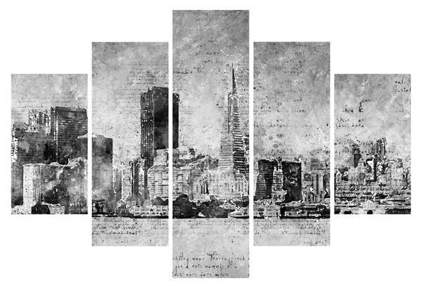 Kép - Kávé művészeti város (150x105 cm)