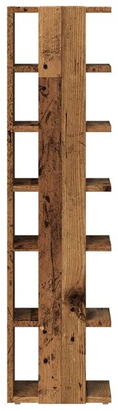 Antik fa színű szerelt fa cipőszekrény 28 x 27 x 102 cm