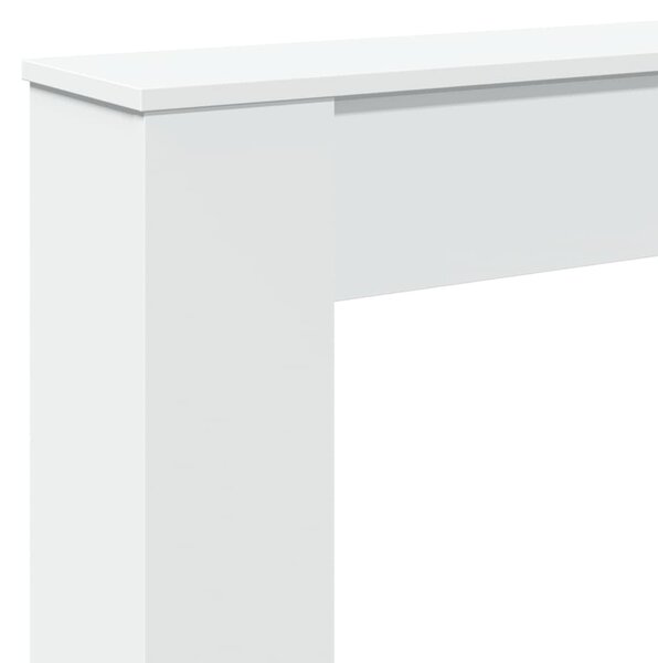 Fehér szerelt fa kandallóburkolat 100 x 20 x 100 cm