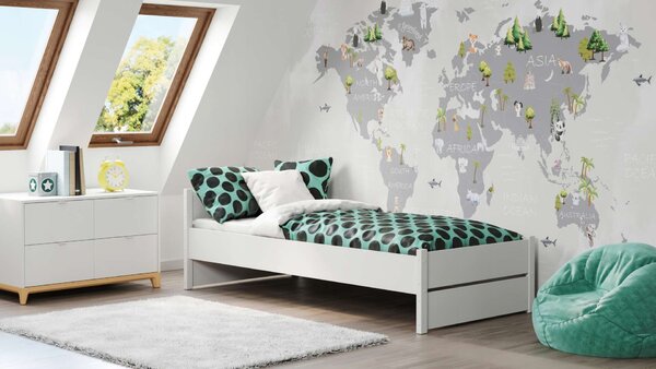 Kobi Marcel Ifjúsági ágy matraccal 80x160cm - Többféle típusban #fehér (Variáció:Ágyneműtartó nélkül)