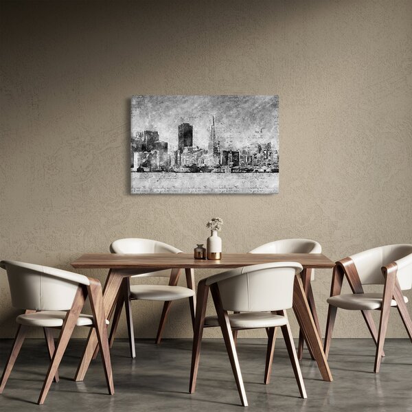 Kép - Kávé művészeti város (90x60 cm)