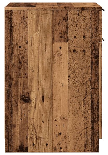 Antik fa színű szerelt fa íróasztalszekrény 33 x 50 x 75 cm
