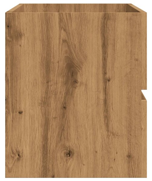 Kézműves tölgy színű szerelt fa mosdószekrény 100 x 38,5 x 45cm