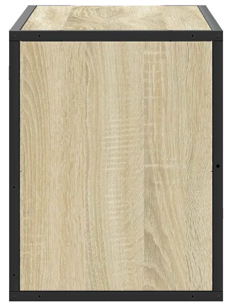 Sonoma tölgy színű szerelt fa és fém TV-szekrény 80x31x39,5 cm