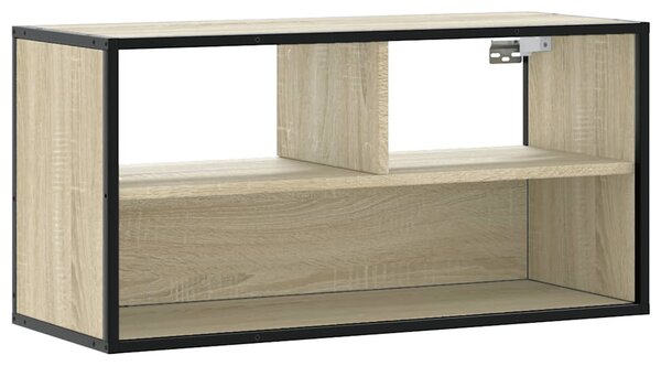 Sonoma tölgy színű szerelt fa és fém TV-szekrény 80x31x39,5 cm