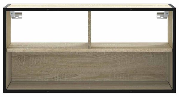 Sonoma tölgy színű szerelt fa és fém TV-szekrény 80x31x39,5 cm
