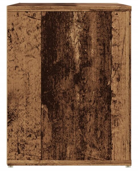 Antik fa színű szerelt fa cipőtároló pad 100 x 35 x 45 cm
