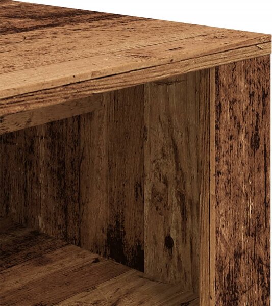 Antik fa színű szerelt fa cipőtároló pad 100 x 35 x 45 cm