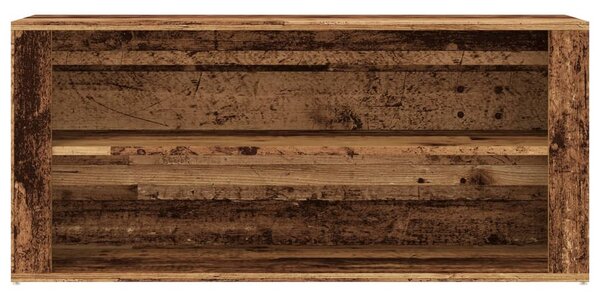 Antik fa színű szerelt fa cipőtároló pad 100 x 35 x 45 cm