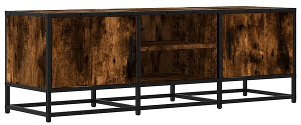 Füstös tölgy színű szerelt fa és fém TV-szekrény 120x35x41 cm