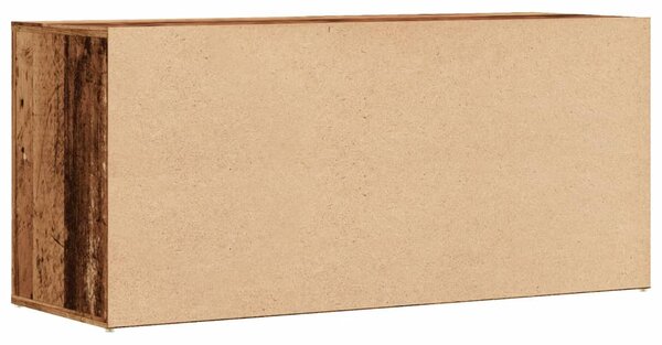 Antik fa színű szerelt fa cipőtároló pad 100 x 35 x 45 cm