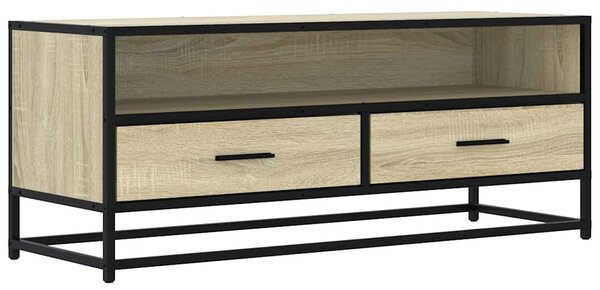 Sonoma tölgy színű szerelt fa és fém TV-szekrény 100x34,5x40 cm