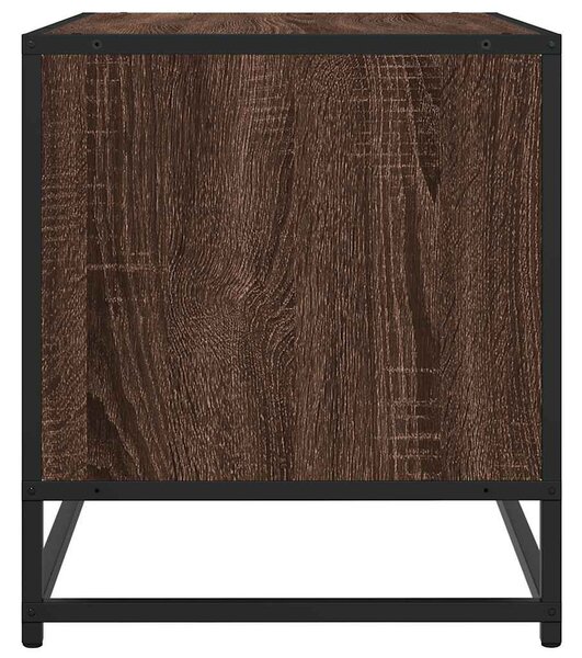 Barna tölgy színű szerelt fa és fém TV-szekrény 61x40x46 cm
