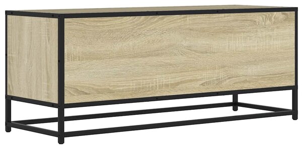Sonoma tölgy színű szerelt fa és fém TV-szekrény 100x34,5x40 cm