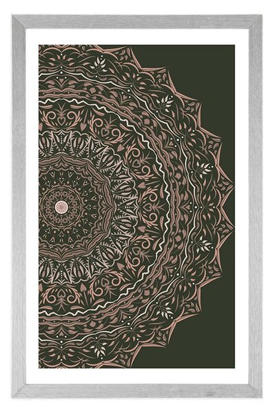 Poszter paszportuval Mandala vintage stílusban