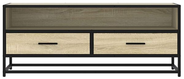 Sonoma tölgy színű szerelt fa és fém TV-szekrény 100x34,5x40 cm