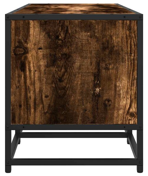 Füstös tölgy színű szerelt fa és fém TV-szekrény 120x35x41 cm