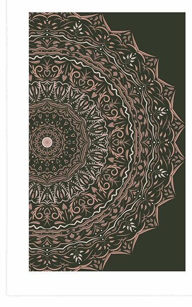 Poszter paszportuval Mandala vintage stílusban