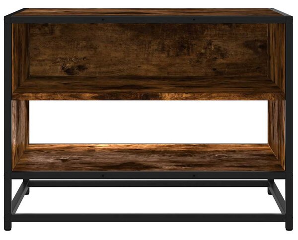 Füstös tölgy színű szerelt fa és fém TV-szekrény 61x40x46 cm