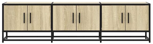 Sonoma tölgy színű szerelt fa és fém TV-szekrény 150x35x41 cm