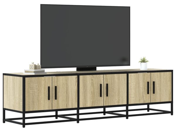 Sonoma tölgy színű szerelt fa és fém TV-szekrény 150x35x41 cm