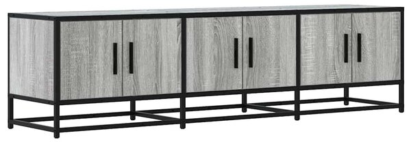 Szürke sonoma színű szerelt fa és fém TV-szekrény 150x35x41 cm