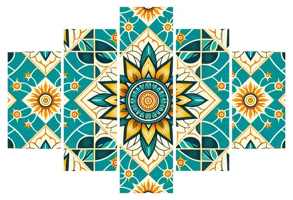 Kép - Türkiz minta (150x105 cm)