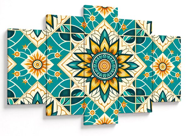 Kép - Türkiz minta (150x105 cm)